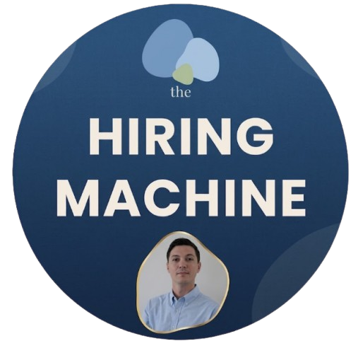 The Hiring Machine podcast logo, hosted by Felipe Rodríguez